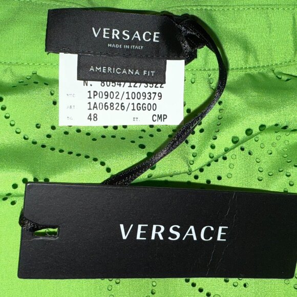 AUTH MENS VERSACE SHORT SLEEVE BUTTON UP SHIRT SIZE 48 OVERSIZE APPROX LARGE - Picture 15 of 16